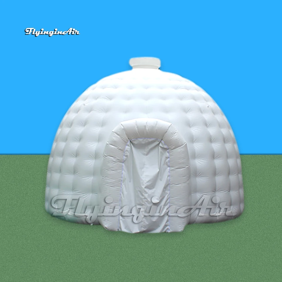 

Party Tent Advertising Inflatable Igloo 5m/6m/8m White Dome Tent Air Blow Up Yurt For Exhibition And Event