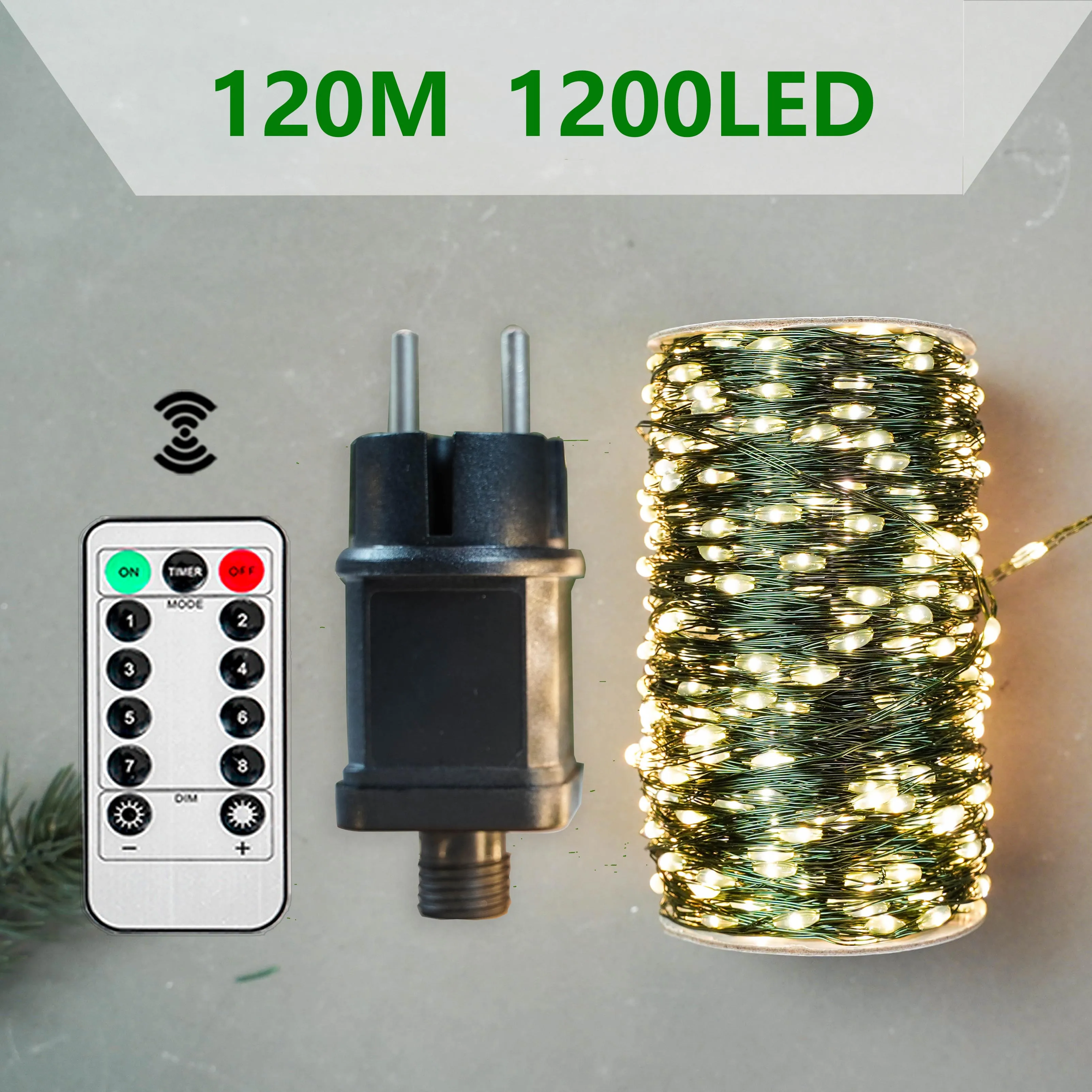 

120 Meters LED Christmas Decoration Garland String Lights Street Fairy Lamps for Patio Holiday Yard Garden Holiday Wedding Party