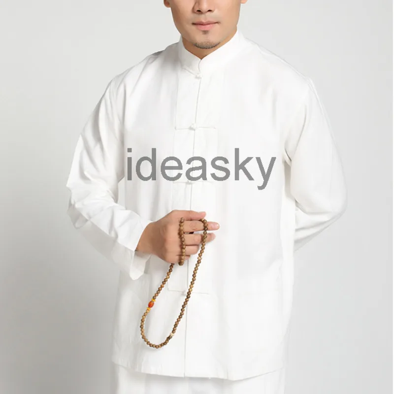 Kung fu shirt cotton tang hanfu male long-sleeve tai chi kung-fu clothing uniform traditional chinese clothing for men outfit