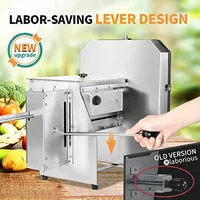 Commercial Electric Vegetable Fruit Cutter Adjustable Thickness Stainless Steel Slicer Manual & Electric Dual Use Ideal Home 2