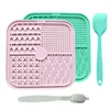 Combination pet licking pad with suction dog licking pad slow feeding dog licking pad pet bath distraction pad food dispenser 4