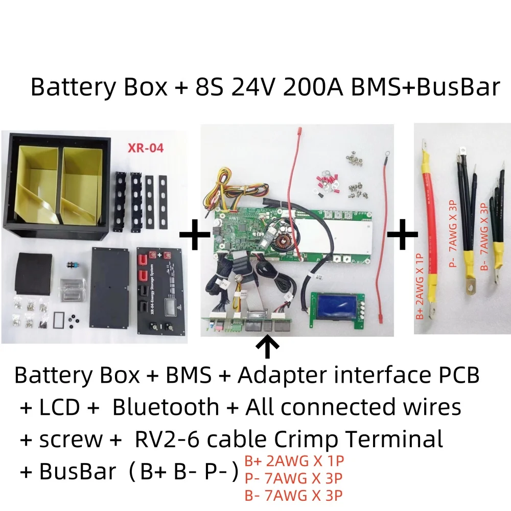 8S 24V Power Box Case DIY Kit LiFePO4 Battery Stacked Solar Home Energy Storag
