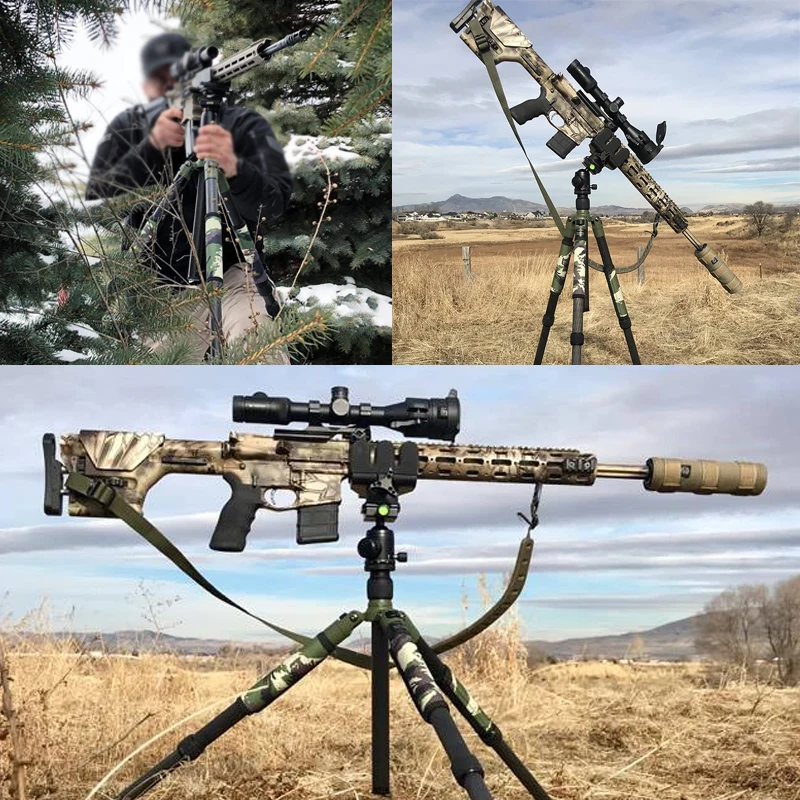 COBONE Camouflage Carbon Fiber Tripod Panoramic Ball Head DSLR Camera Monopod Hunting Bracket Load-Bearing 16KG camera tripod foldable tripod camera accessory