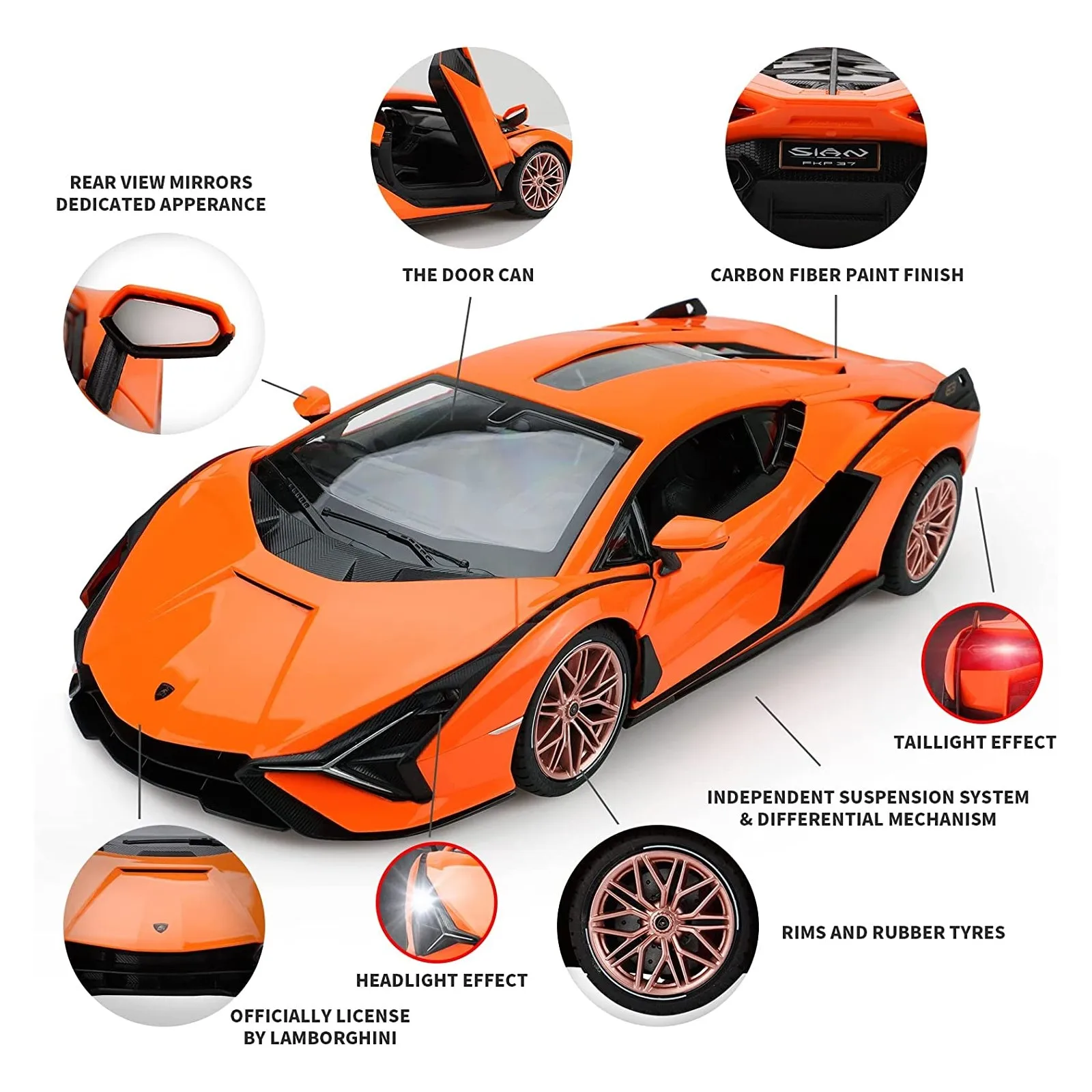 Rastar Lamborghini SIAN 1:14 RC Car with Open Door Led Light 2.4Ghz Model  Car for Adults Boys Girls Birthday Ideas Gift - AliExpress