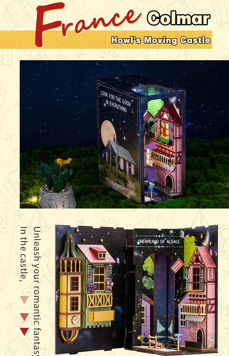 Dreamland of Alsace Book Nook 3D Wooden Puzzle – DIYative™