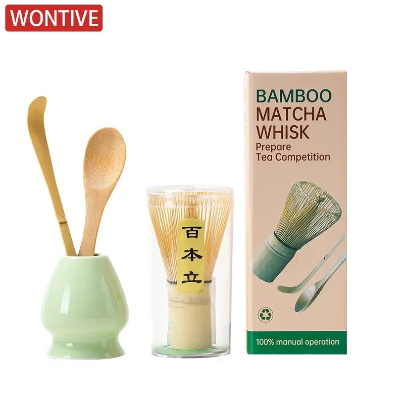Tea Whisk 3/4/5Pcs Kitchen Accessories Matcha Green Tea Powder Whisk Teaware Japanese Ceremony Bamboo Chasen Tea Tool Brush