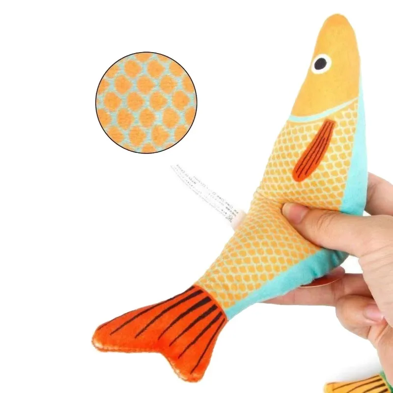 Cat Toys Saury Fish Crinkle Sound Plush Peyt Toys Interactive Design Cat Kicker Toy Teeth Grinding Cat Kitten Catnip Toys Play