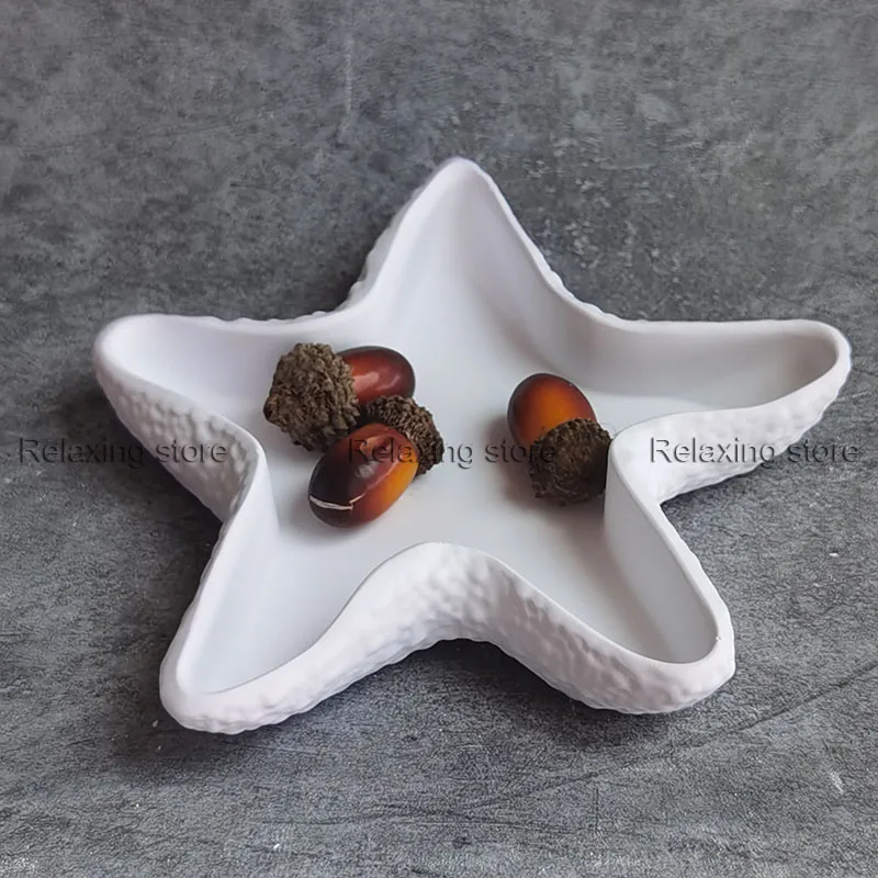 Mini Shell Concrete Storage Tray Silicone Molds Conch Cement Candlestick Plaster Jewelry Display Tray Plate Resin Epoxy Mould