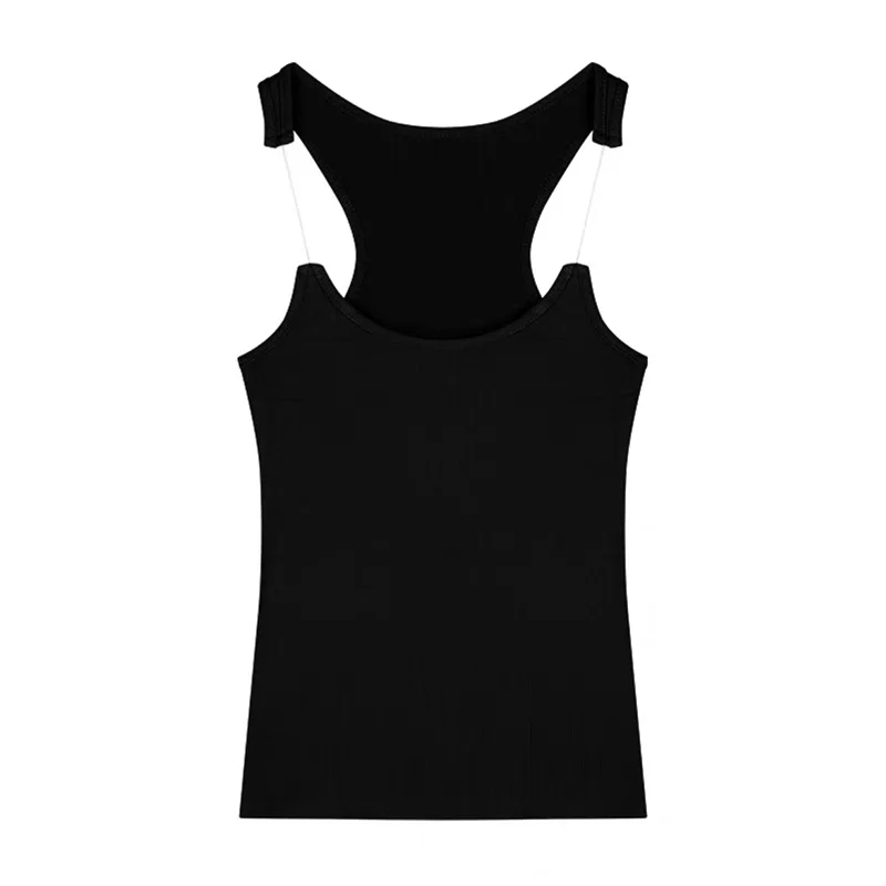 

Women Ypro Ribbed Invisible Strap Tank Top Camis Tee