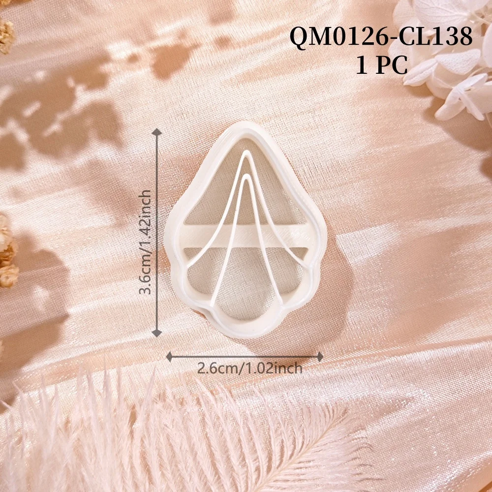 Geometrische/Sector/Gebogene Linie Polymer Clay Schneider Kunststoff Ton Ohrring Cutter DIY Schmuck Form Ohrring Machen Zubehör – Detail 3