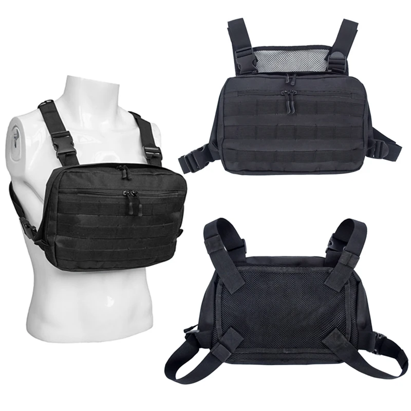 

Outdoor Hunting 600D Oxford Cloth Vest Military Equipment Airsoft Accessory Bag Tactical Molle System Chest Rig Bag