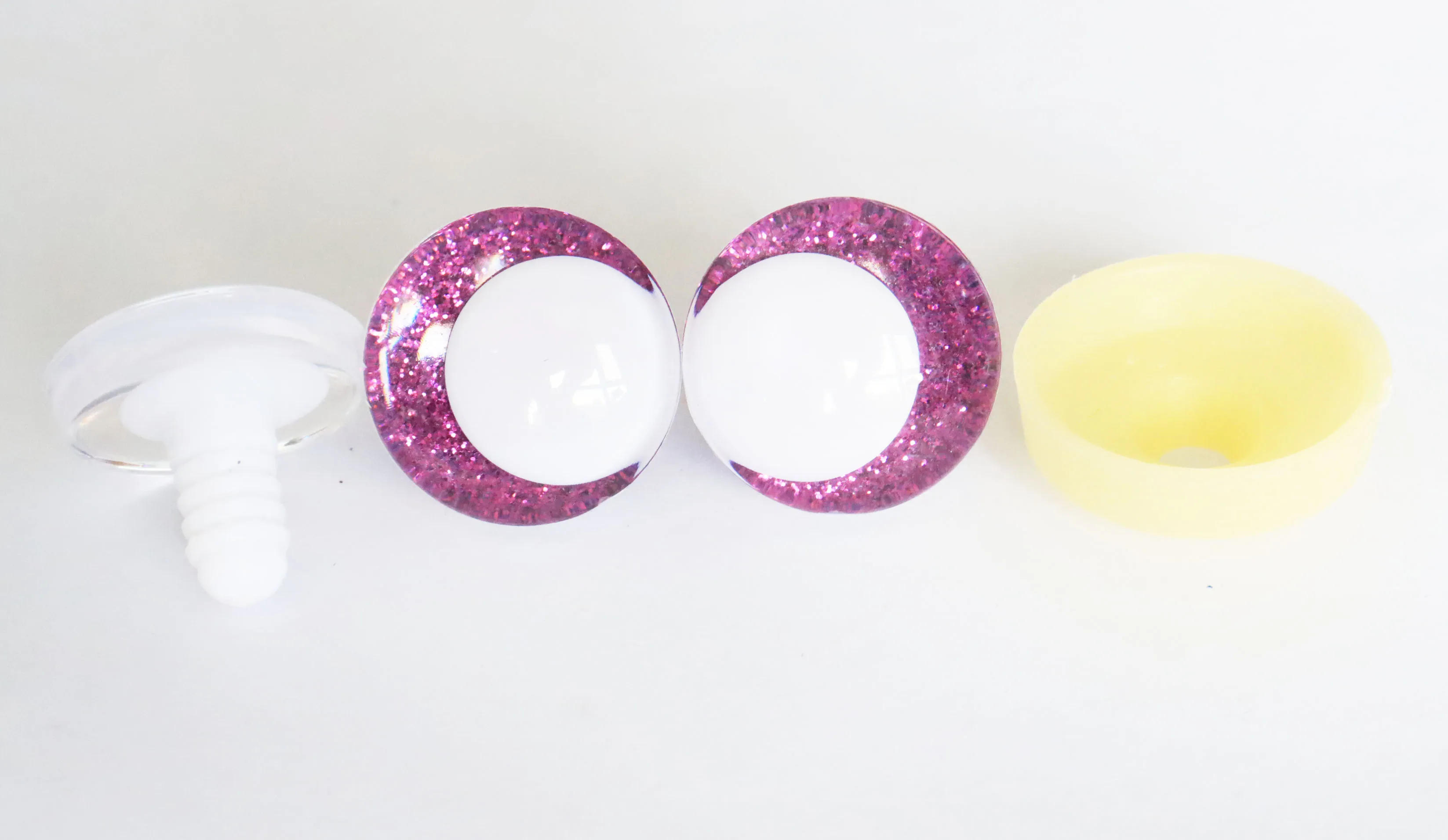 20pcs Multicolor 14mm-35mm Glitter Comical Toy Eyes with Hard Washers