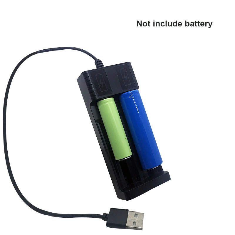Universal 1/2 slot Smart Battery USB Charger for Rechargeable Li-ion 18650 26650 14500 Batteries