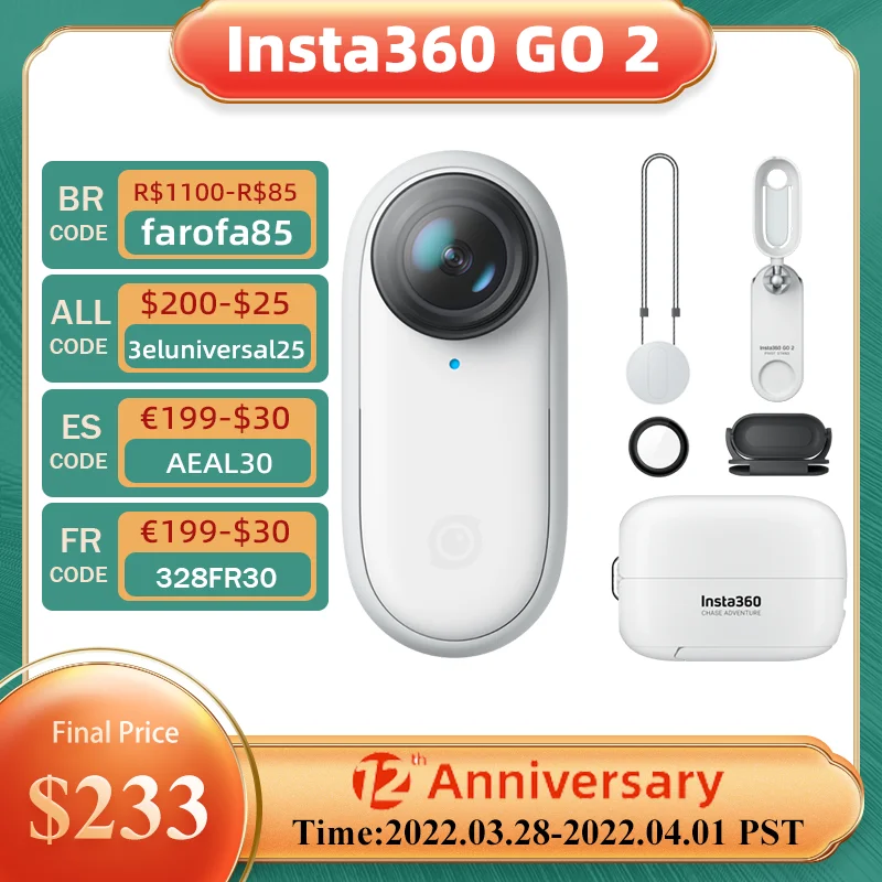 Экшн-камера Insta360 GO 2 новая улучшенная версия Стабилизация состояния потока