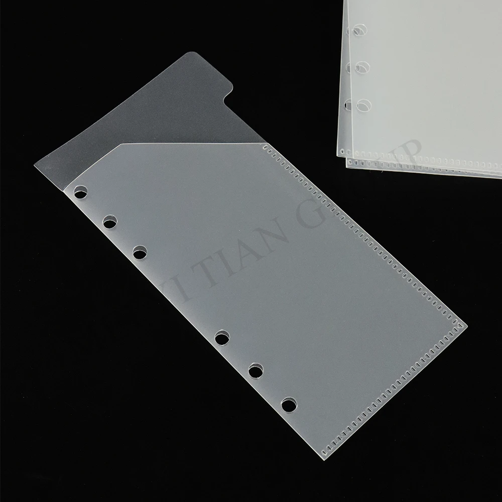 AxeWoodz A6 Cash Envelopes 12pcs Clear Double Pocket Budget Envelopes Money Organizer Side Open Cash Stuffing Envelope 6 Holes Binder Pocket Divider