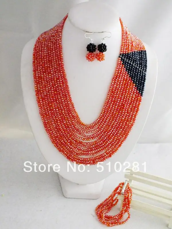 

Pretty !! Trendy Party Jewelry Set, African Wedding Crystal Necklace