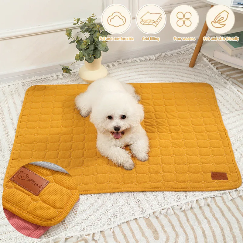 Washable dog pee pad pet waffle mat pet diaper mat reusable mats for dogs dog bed urine washable dog training pad four seasons, dog pee pad, dog training pad