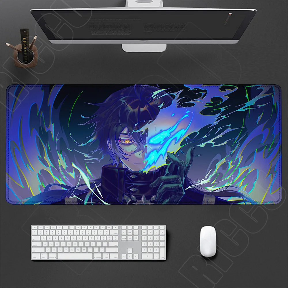 Large Genshin Impact Gaming Desk Mat - Extended Mouse Pad and Keyboard Surface