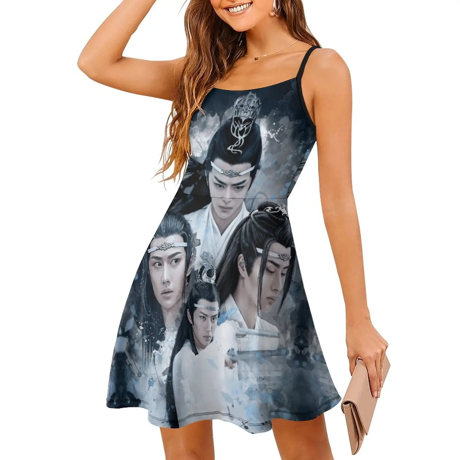 

Sexy The Untamed. Lan Wangji Women's Sling Dress Casual Parties Woman's Dress Dresses Premium