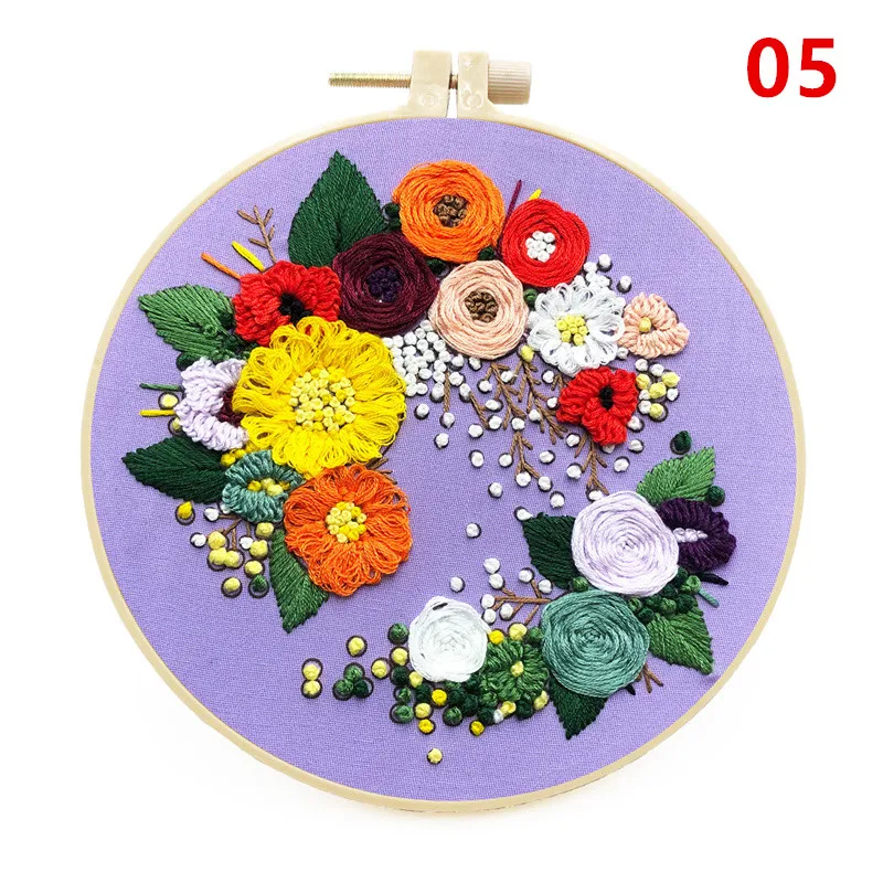 3 Pack Flower Embroidery Kit Stamped Embroidery Kit With Pattern And  Instructions Cross Stitchs Set For Kids Adults Beginner - AliExpress