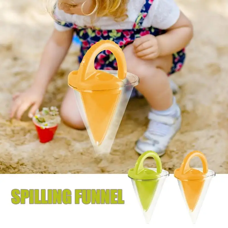 creative Beach Overflow Funnel Kids Sand Castle Building Beach Toys Sand & Water Mixing Spilling Funnel Beach Toys For Children 3