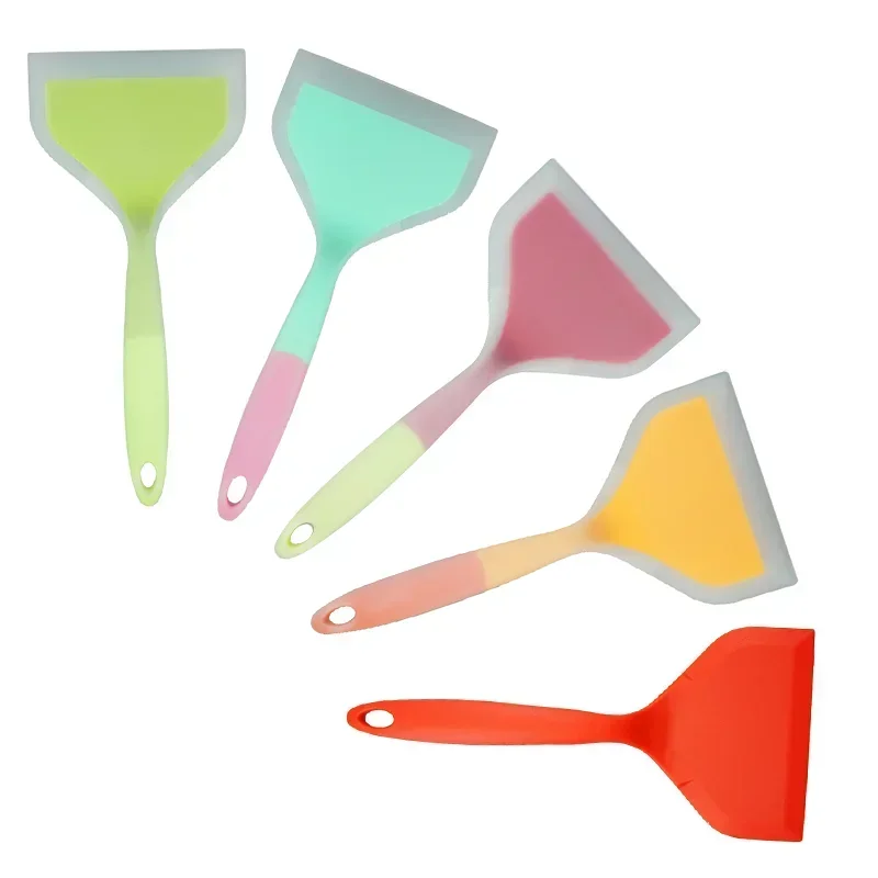 Silicone Non-stick Kitchen Ware Cooking Utensils Spatula Beef Meat Egg Scraper Wide Pizza Tools Shovel Pancake Steak Spatula pancake spatula