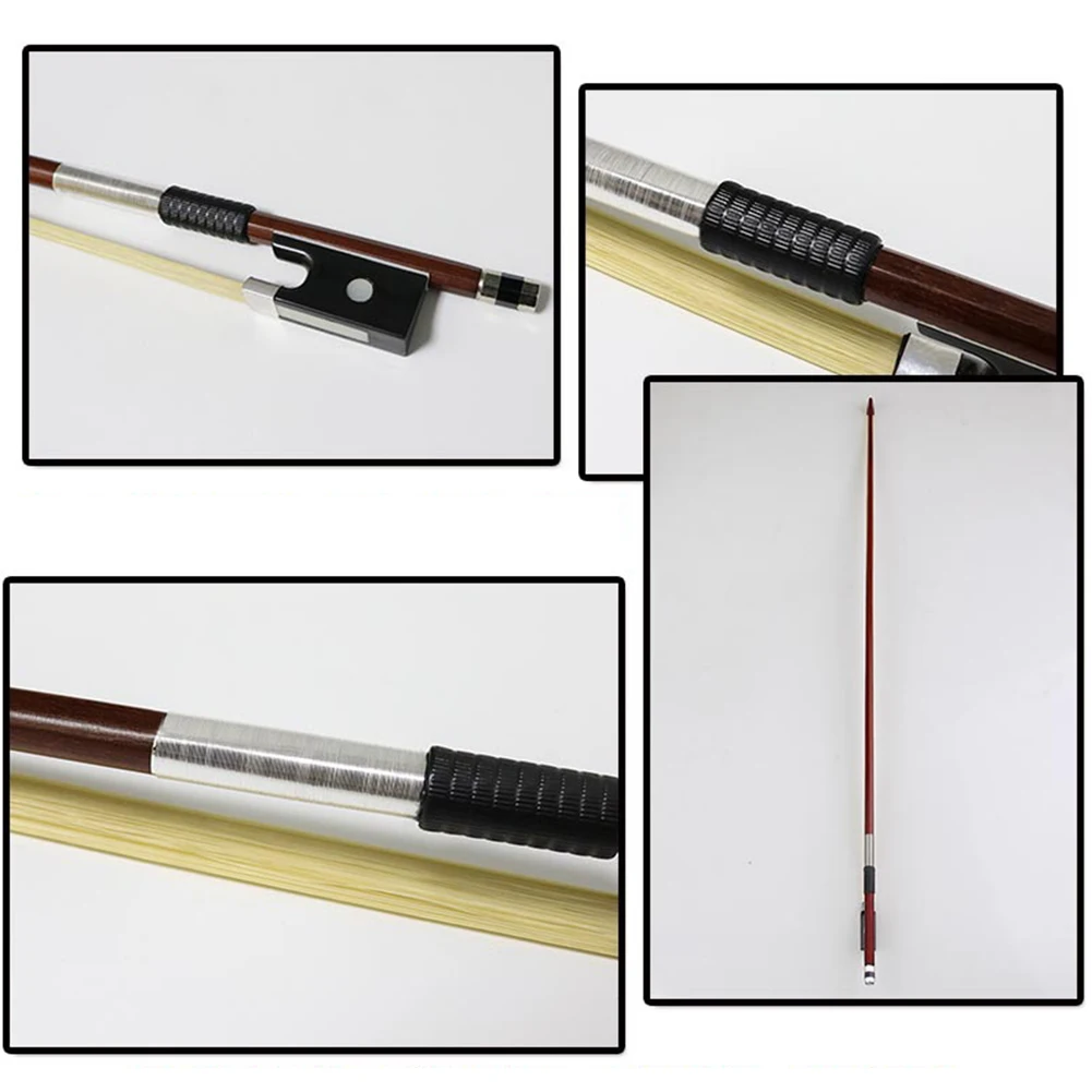 Violin Bow 1/4 1/8 1/10 Horsehair Beginner Practice Carbon Fiber for Violins Accessories Stringed Instruments Parts Smooth Play