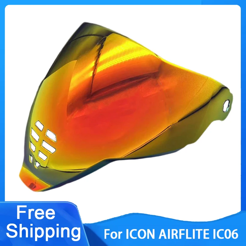 Ic-06 Casco Moto Visiera Lente Per Icon Airflite Ic06 Sostituire Anti-Uv Antigraffio Antipolvere Caschi Parabrezza Accessori