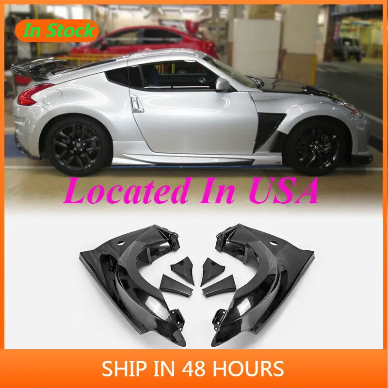 

(Ship From USA)For Nissan 09 onwards 370Z Z34 VRS Style FRP Front Vents Fender Mudguard