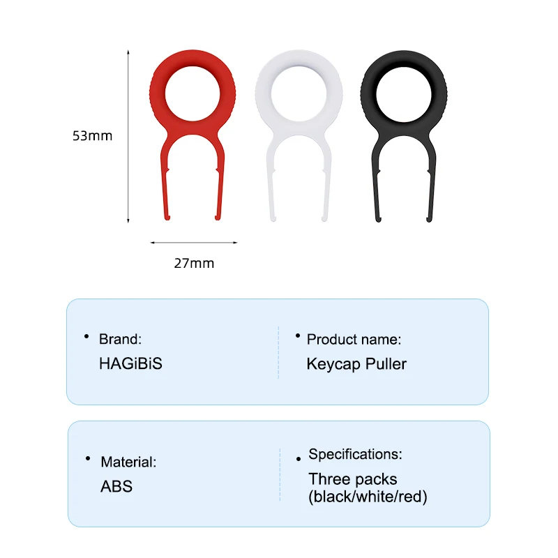 Hagibis-kit Extrator de Teclado Removedor de Keycap Ferramenta de Limpeza e Remoção Arredondado Universal para Teclado Mecânico Jogos Pcs - Imagem 6