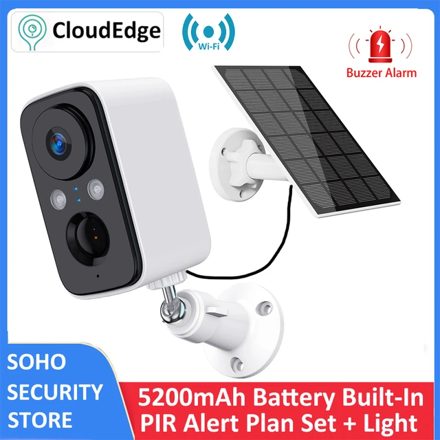 UniLook-cámara con batería Solar WIFI de 4MP, batería recargable de  5200mAh, CCTV para exteriores, cámara IP inalámbrica, detección de  movimiento PIR - AliExpress