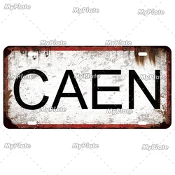 Vintage Berlin Caen City Road Metal Tin Sign - 15x30cm Wall Plaque for Home, Shop, Bar, or Pub Decor (2542)