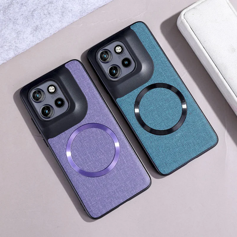 Luxury MagSafe Magnetic Leather Case with Wireless Charging Capability
