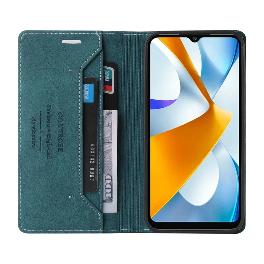 Leather Wallet Case for Xiaomi Poco X6 Pro M6 F6 C65 X5 F5 M5s C40 X4 GT F4 M4 Pro X3 NFC F3 M3 13T 14T leather wallet case leather case leather phone case phone case