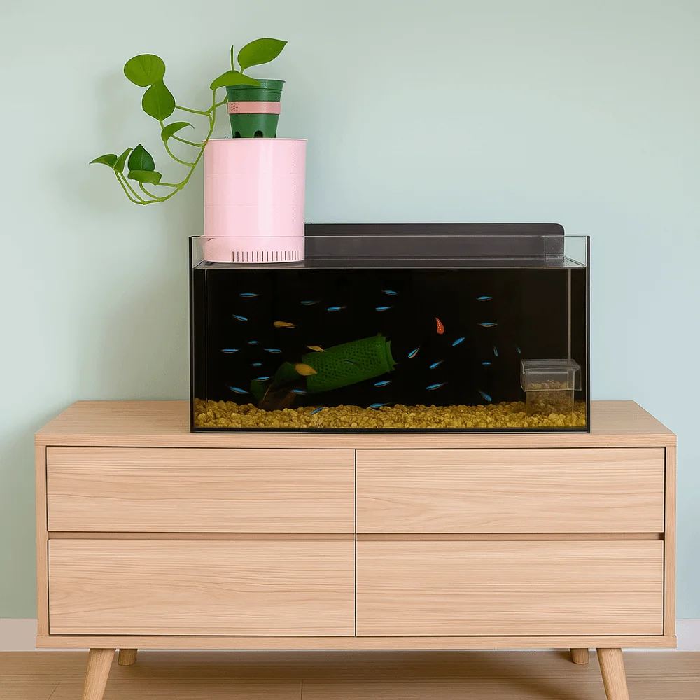 Plastic Aquarium Waterfall Filter Wall Mounted External Water Purification Circulation Filter Silent