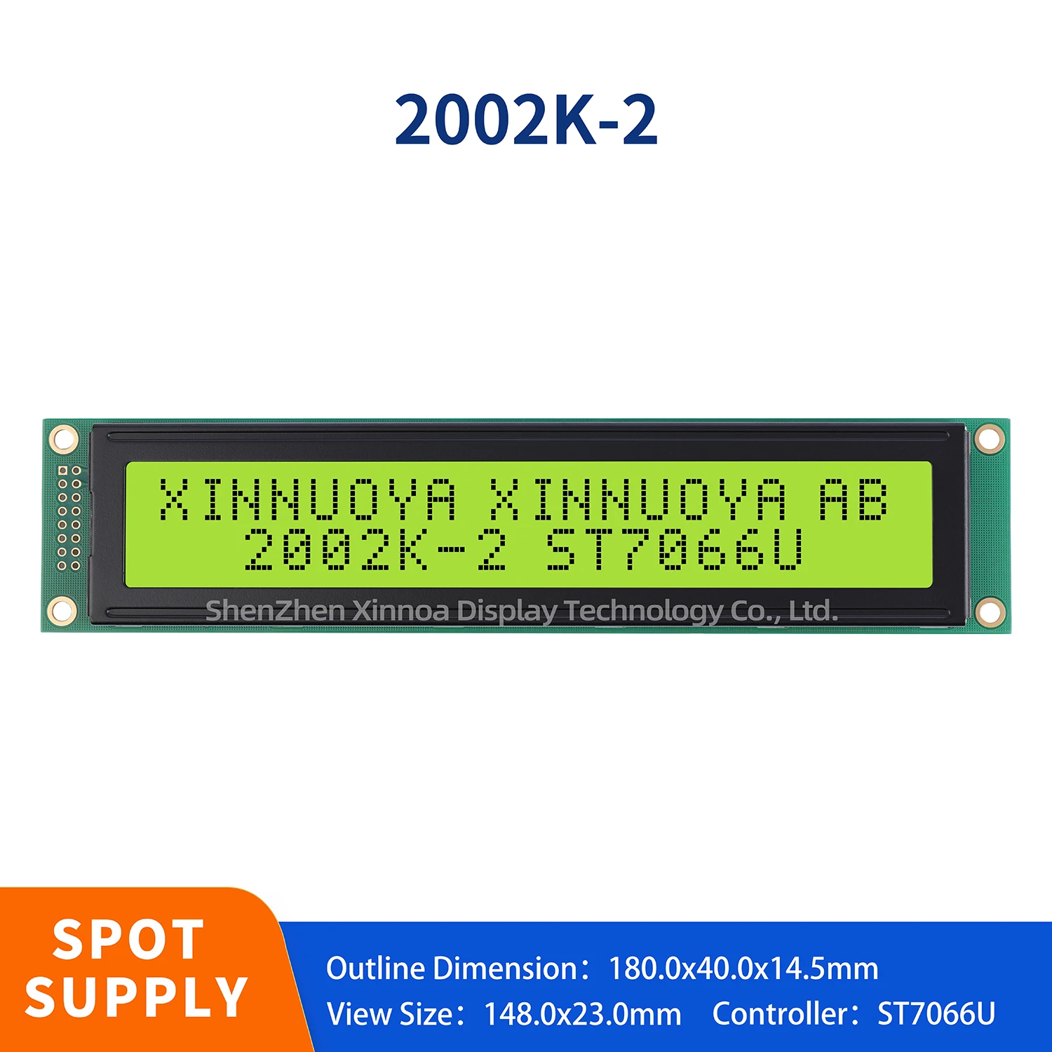 Grande Schermo 180*40Mm Tipo Di Striscia Lunga 2002 Schermo Lcd Verde Giallo Modulo Display Lcd 2002 5/3.3V 20 Modulo Display 2 Lcd2002