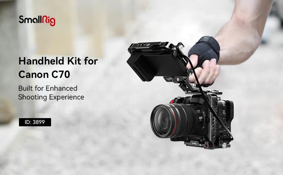 Camera Cage Handheld Kit for EOS C70 for Canon with ARRI 3/8" -16 Holes Supports