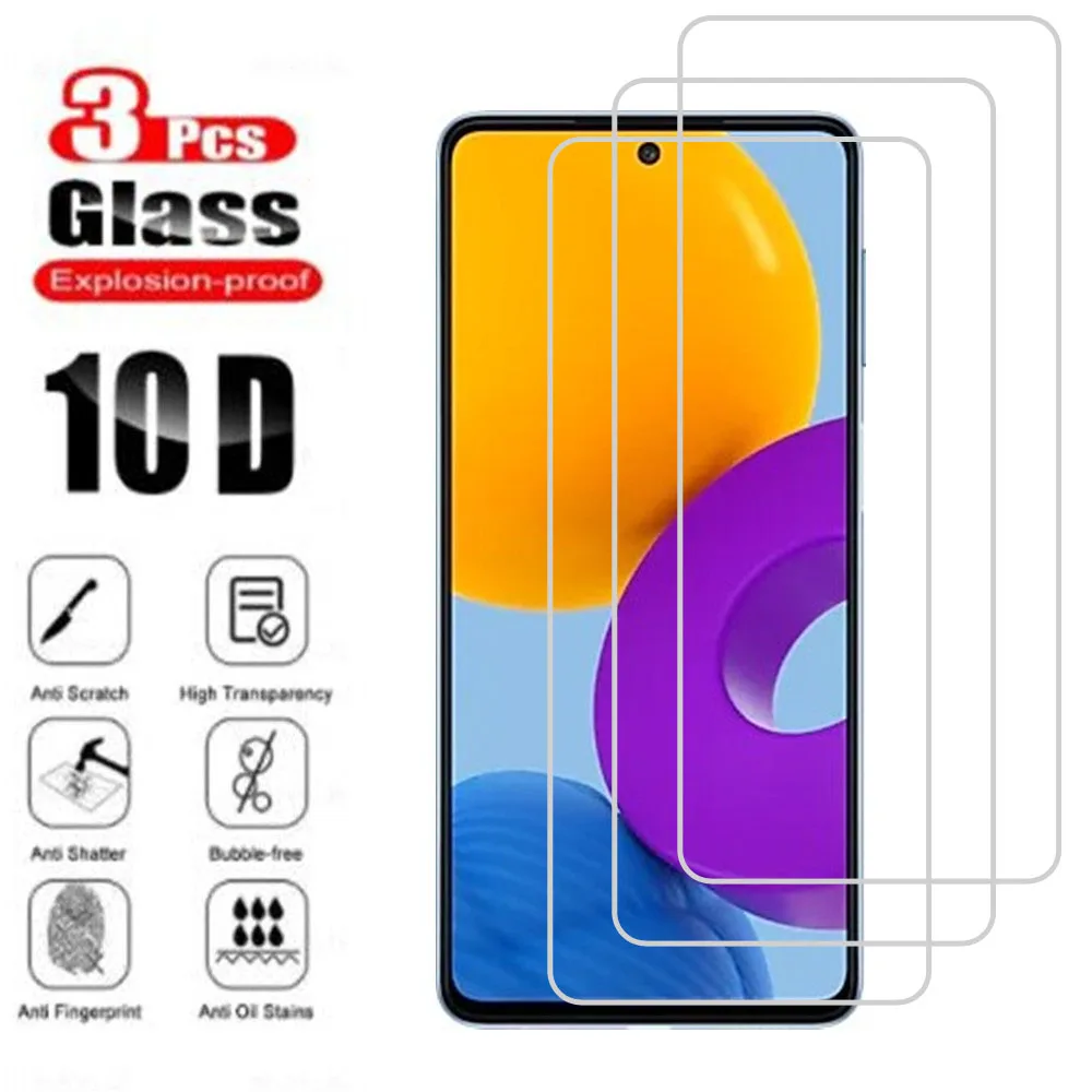 3Pcs Original 9H Protective Tempered Glass For Samsung Galaxy M52 5G 6.7" Sm-M526Br Galaxym52 Phone Screen Protector Cover Film