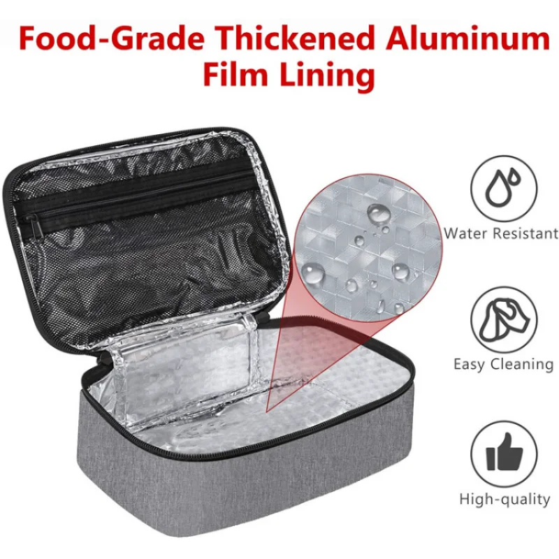Portable Insulated Lunch Bag Aluminum Foil Rice Bag Meal Pack Ice Pack Waterproof Cooler Lunchbox Handbag Camping Cooler