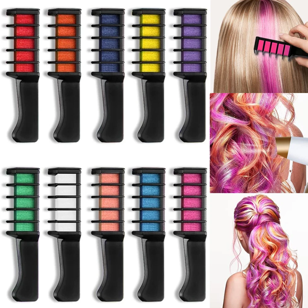 1pcs Hair Mascara Design Crayons Hair Color Comb Temporary Hair Dye Pencil Mini Chalks