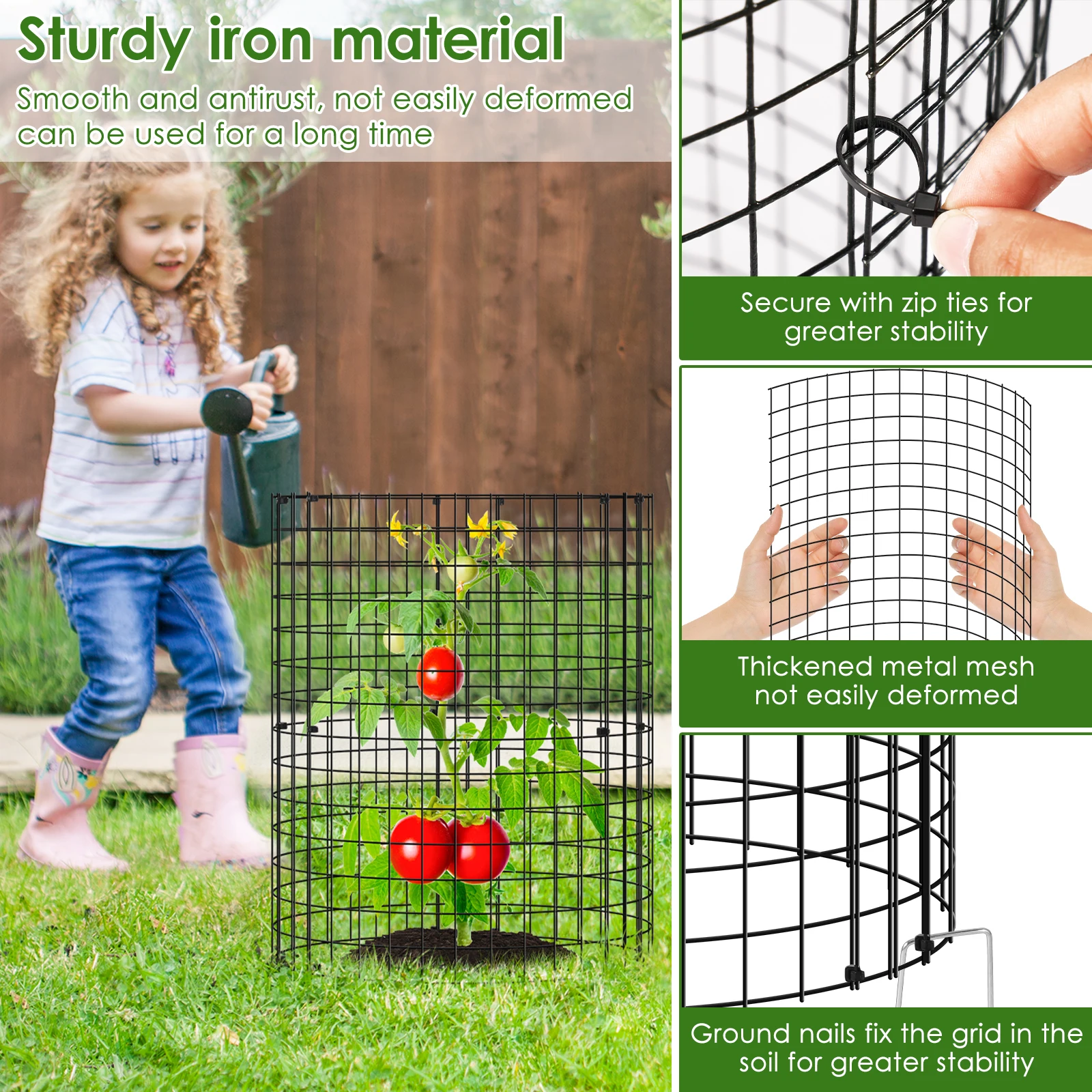 10 Cloche In Ferro Per Piante – Protezione Da Animali Con Picchetti – Gabbie Per Orto E Giardino - 2