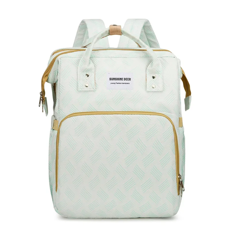 Baby Diaper Bag with Stroller Hooks Portable Baby Crib Diaper Changing Pad Baby Carrier Bag for Activity Mom Backpack 30*20*40cm