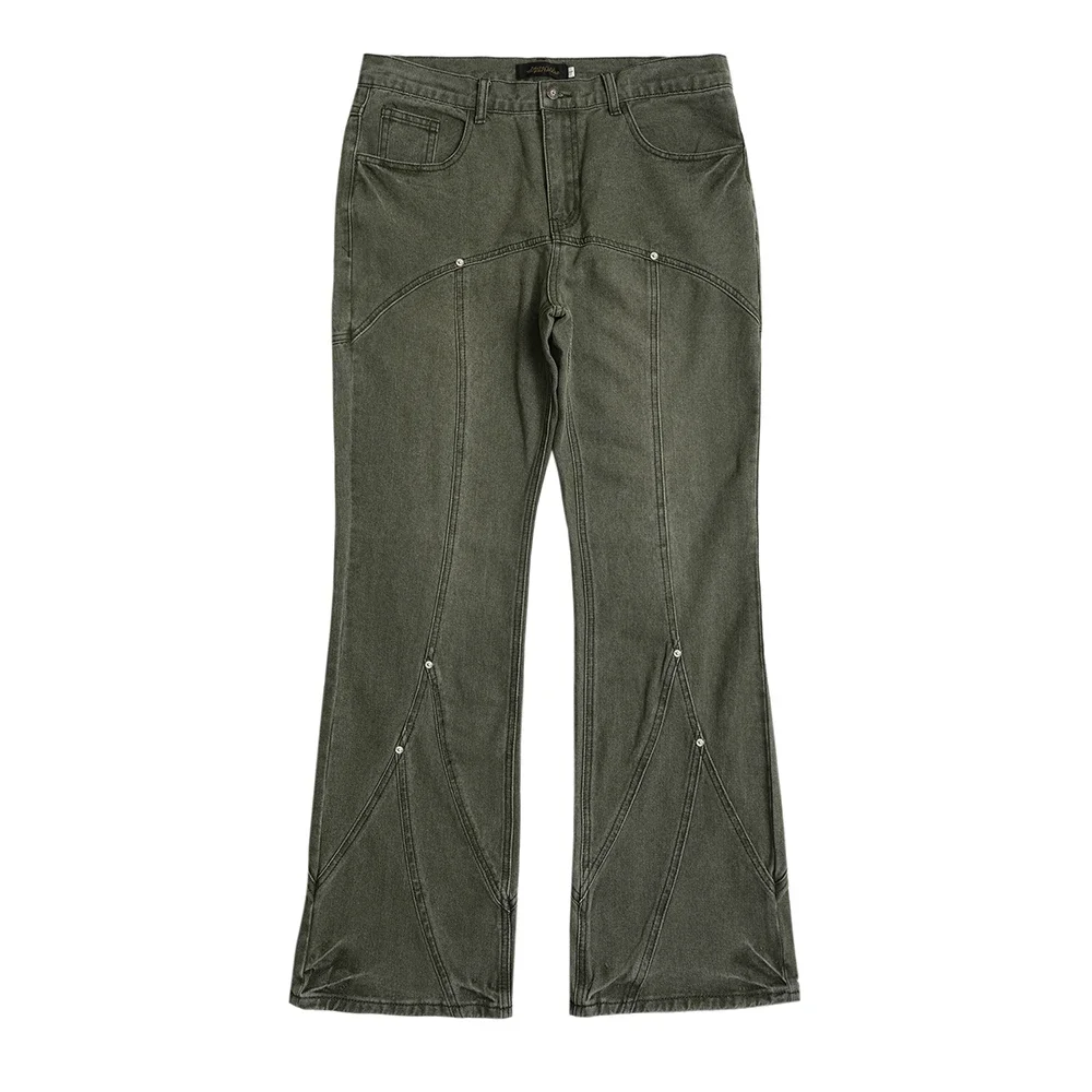 

Y2K High Street Washed Straight Men's Jeans Pants Pantalones Hombre Baggy Unisex Denim Trousers Oversized Pocket Cargos