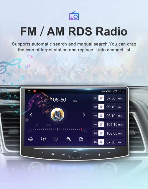  DLYAXFG Autoradio 1 Din Android 10 Radio Voiture