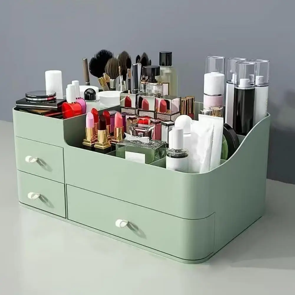 Multi-functional Countertop Storage Box With Drawers Large Capacity Pen Holder And Hair Accessories Desktop Storage Shelf 2