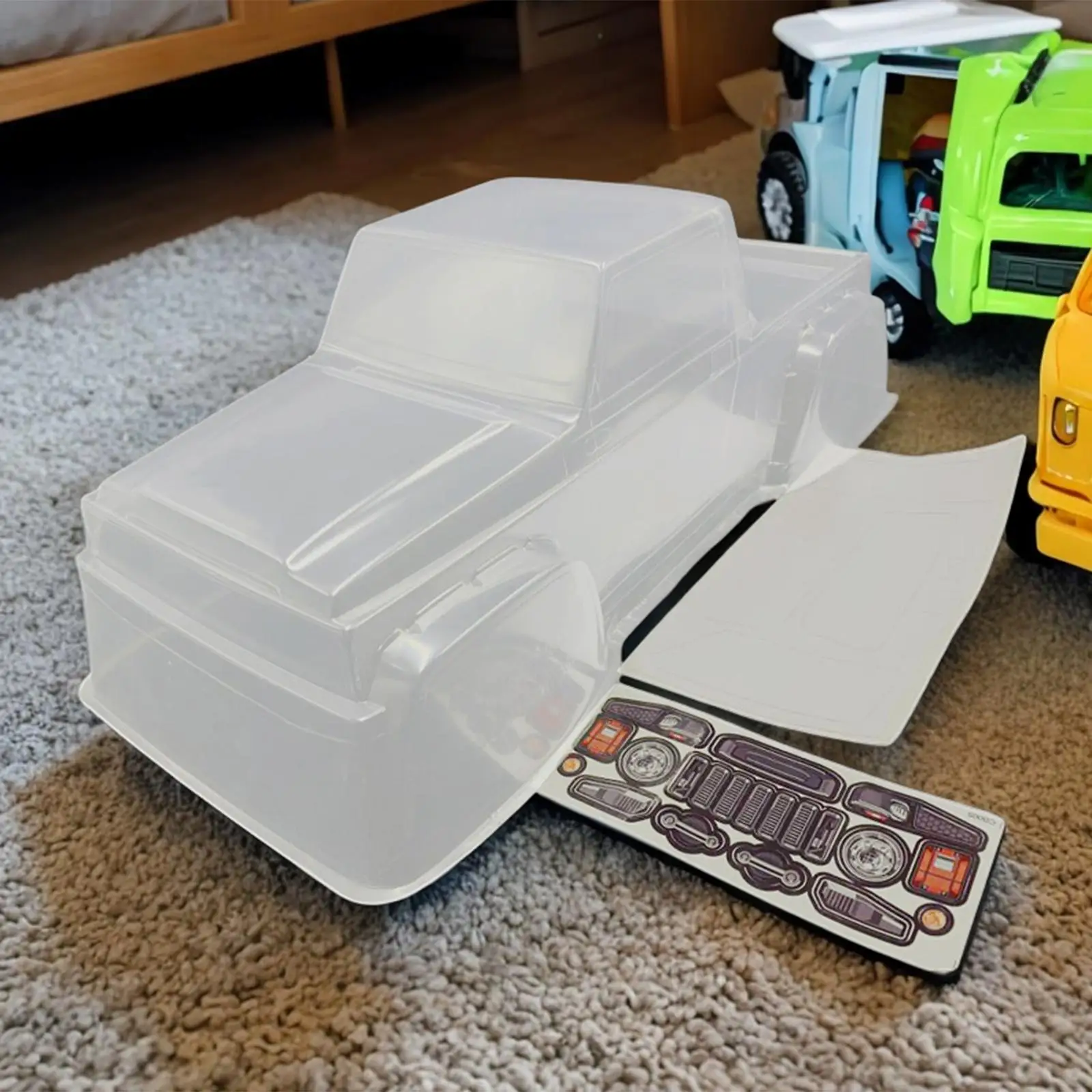 Coque de carrosserie RC transparente 1/10 avec détails de montage