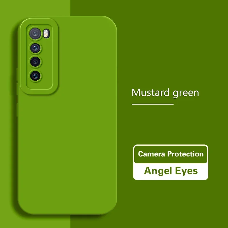 Premium Liquid Silicone Lens Protection Phone Case for Huawei Nova Series - High Quality Back Cover