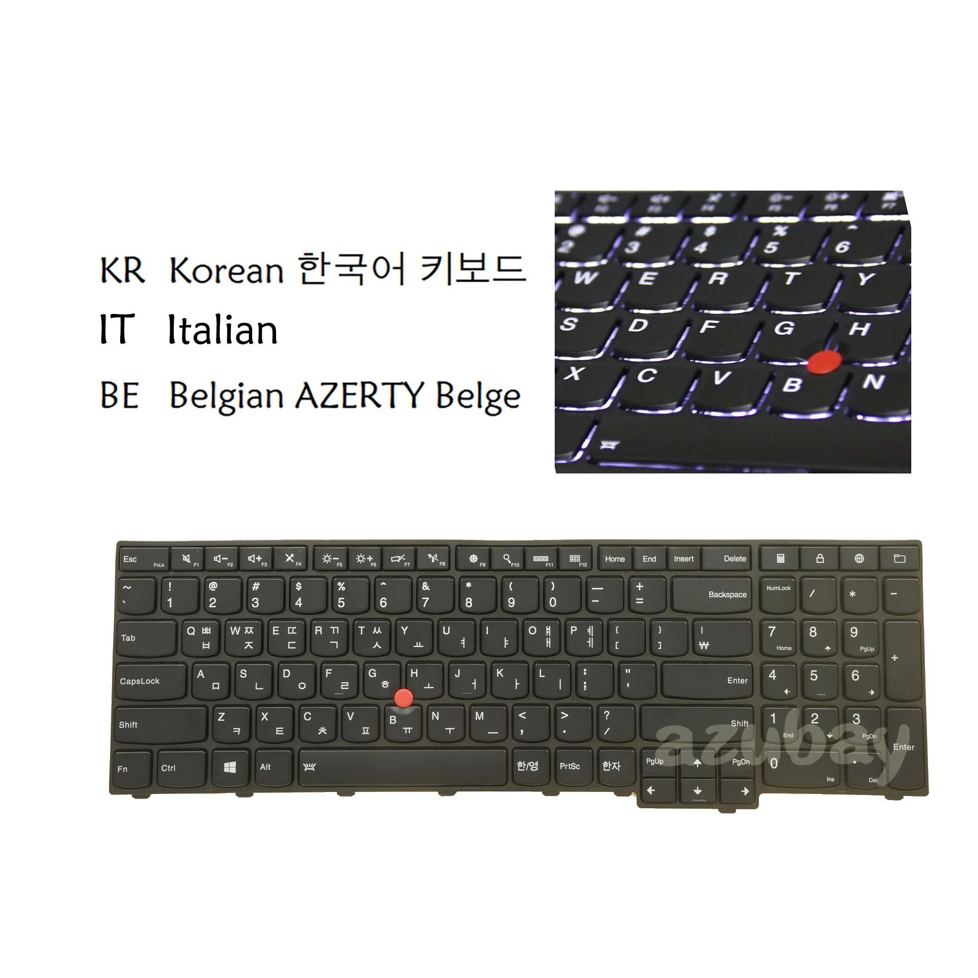 Teclado Portátil kr cz it para Lenovo Retroiluminado Coreano Checo Italiano Thinkpad W540 W541 W550 W550s T540 T540p T550 T560 P50s