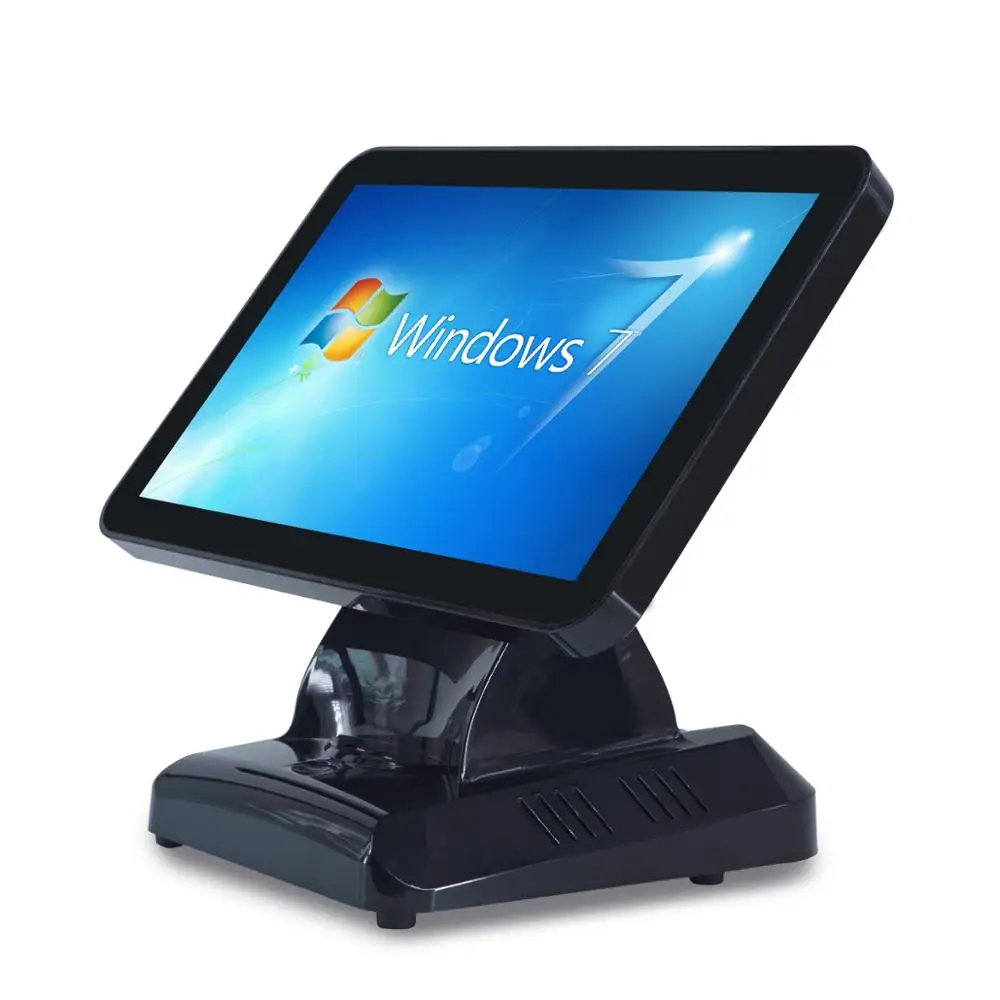 Gmaii computer desktop computer win 10 dual lcd screen cash register with 58mm receipt prin