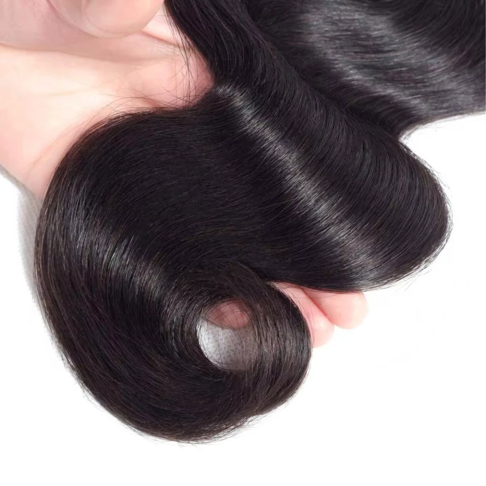 Body Wave Human Hair Bundles Natural Color Human Hair Body Wave Bundles Brazilian Remy Weave Extensions